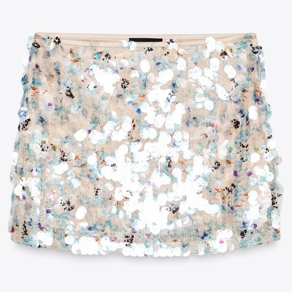 Zara | Multicolor Sequin Mini Skirt - Picture 1 of 17